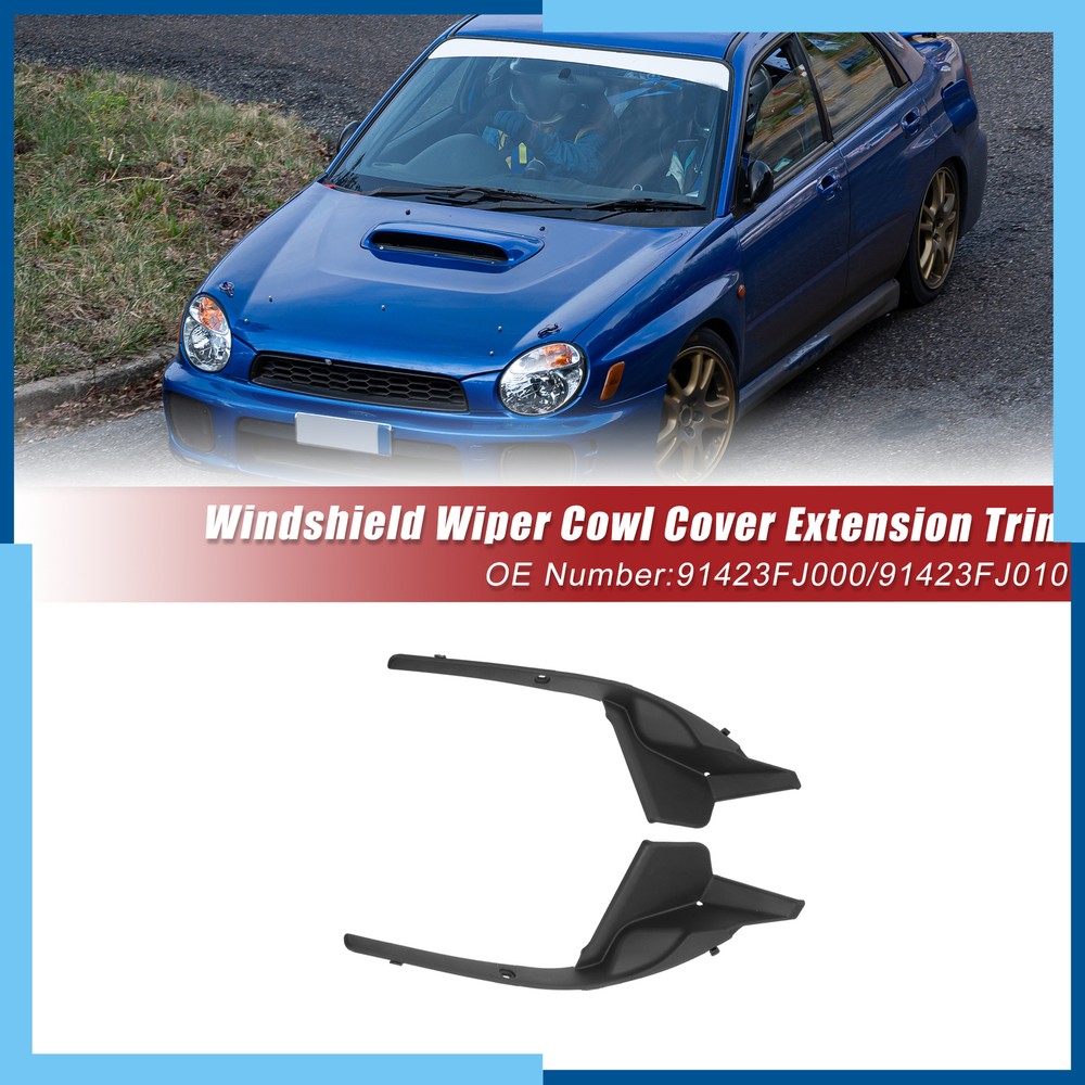 Pack (2) Front Windshield Wiper Cowl Cover Panel for Subaru Impreza 2012-2016