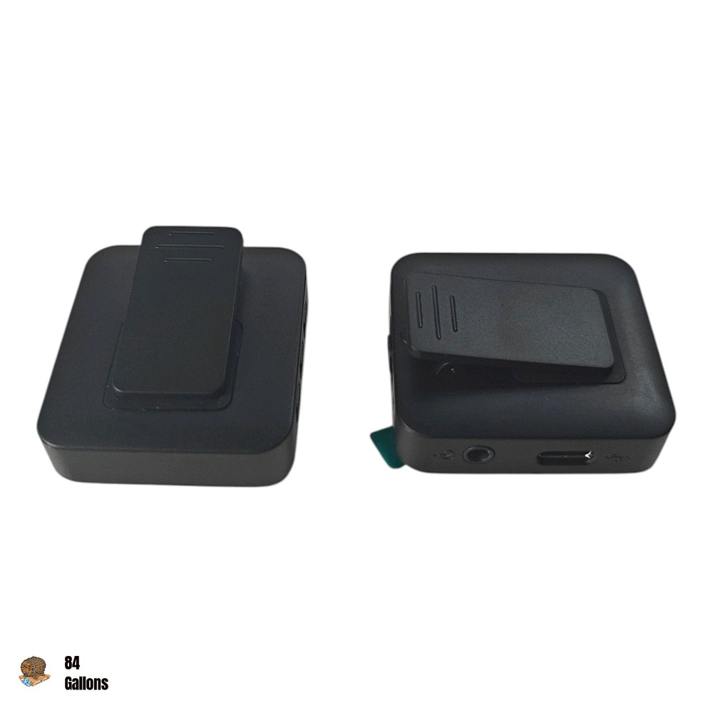 Wireless Mini Lavalier Microphone Set with 328ft Range & 20H Battery Life