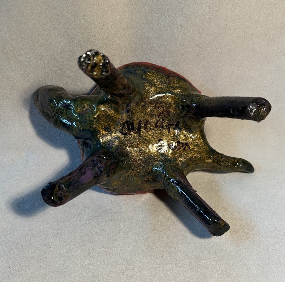 VTG Mixed Materials Handmade Turtle Figurine