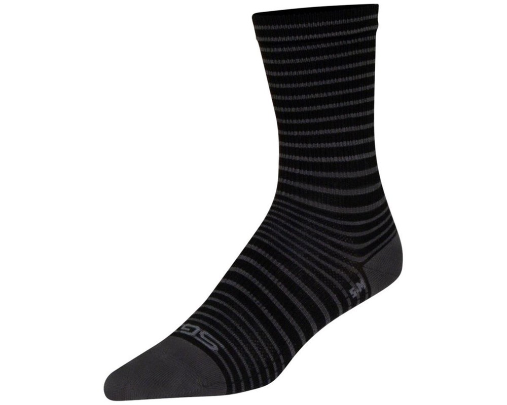 Sockguy 6" SGX Socks (Black Stripes)
