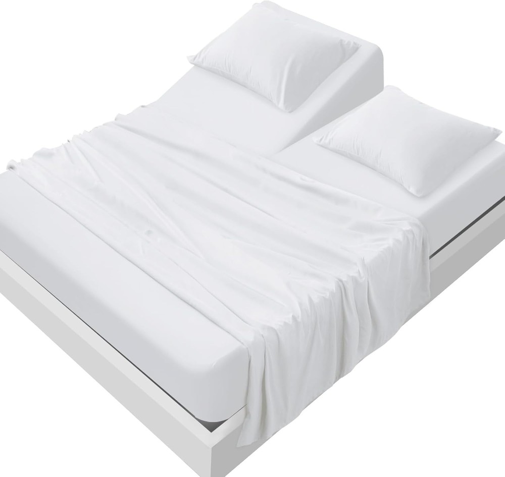 Split Top King Sheet Set for Adjustable Bed 4 Piece Bed Sheet Set Deep Pocket