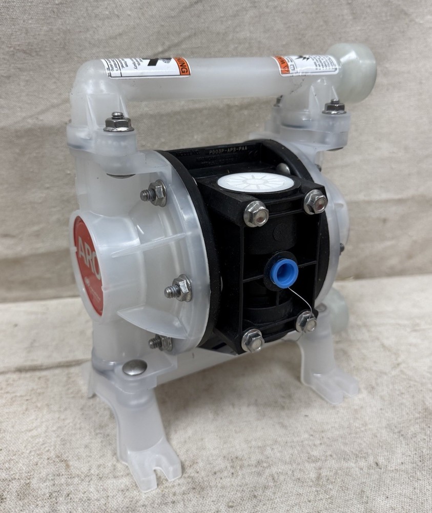 ARO PD03P-APS-PAA Double Diaphragm Pump Air Polypropylene Bolt 3/8" Fluid Connec