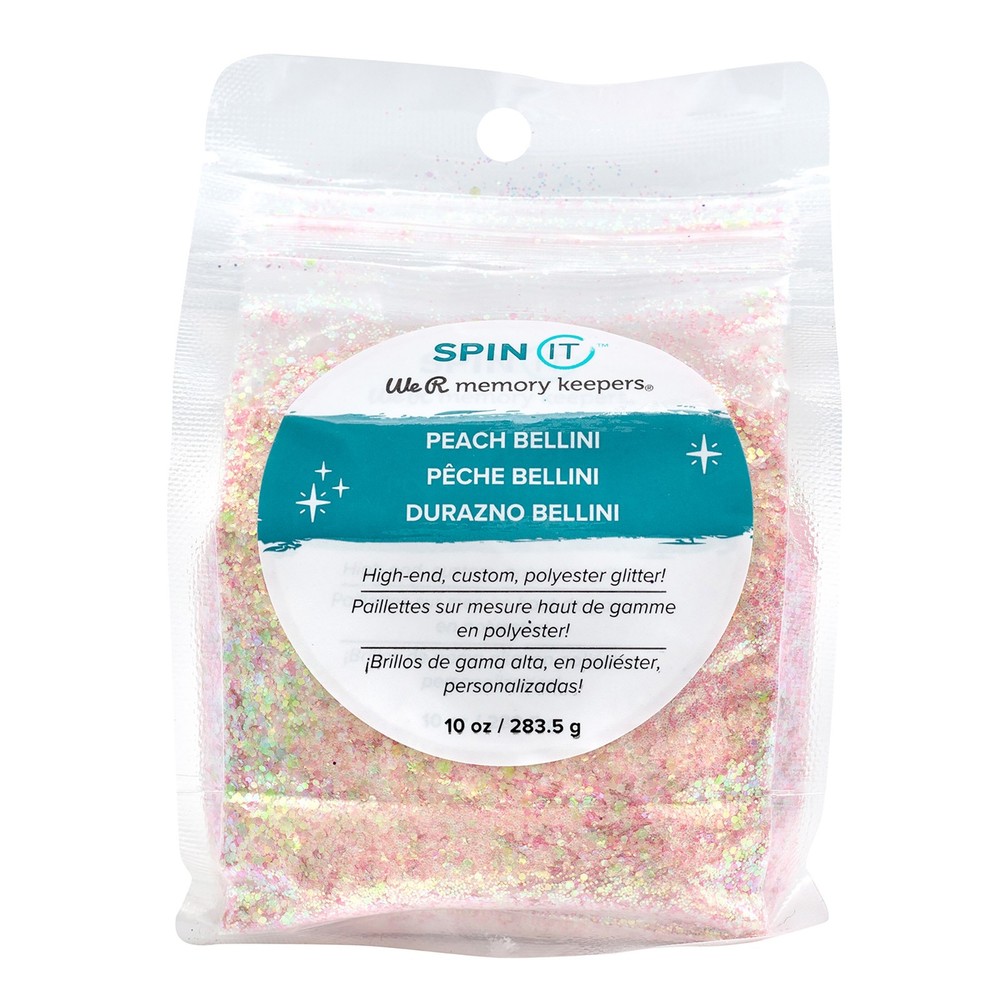 We R Spin It Glitter Mix 10oz-Peach Bellini - 2 Pack