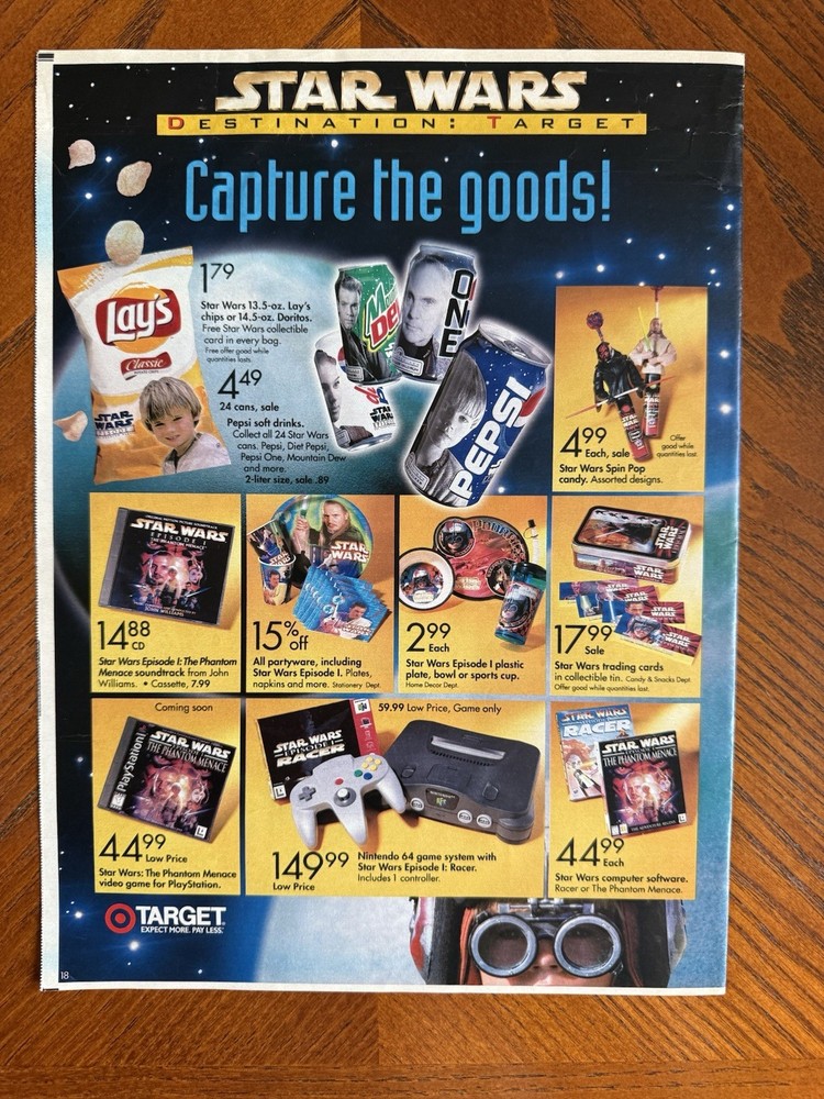 Star Wars The Phantom Menace Target Advertisement