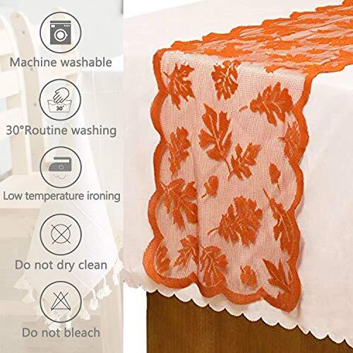 Fall Table Runner Decorations 13 x 72 Inch Maple Leaves Table Runner Fall