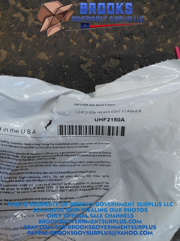 Whelen universal headlight flasher UHF2150A NEW