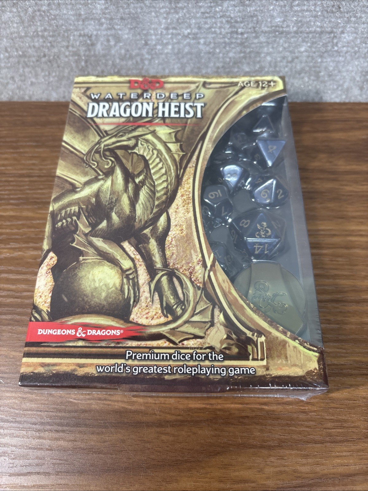 D&D Waterdeep Dragon Heist dice set SEALED 2018 with life counter click wheel