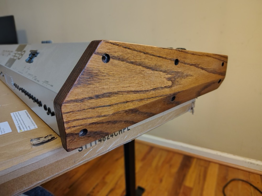 Custom Oak side panels for Yamaha Motif ES8