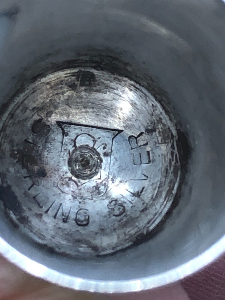 Vintage Sterling Silver Thimble, size 10, flower border