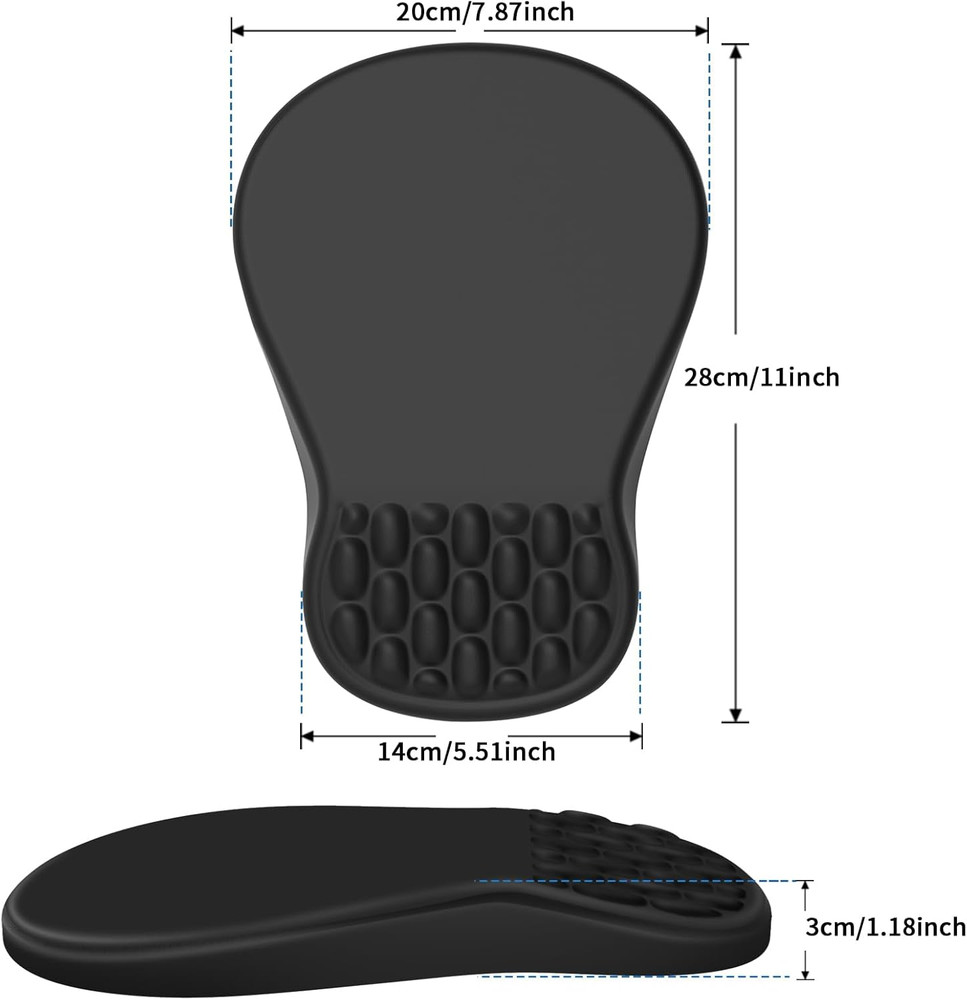 Ergonomic Mouse Pad with Wrist Support - Gel Memory Foam Mouse Mat for Computer