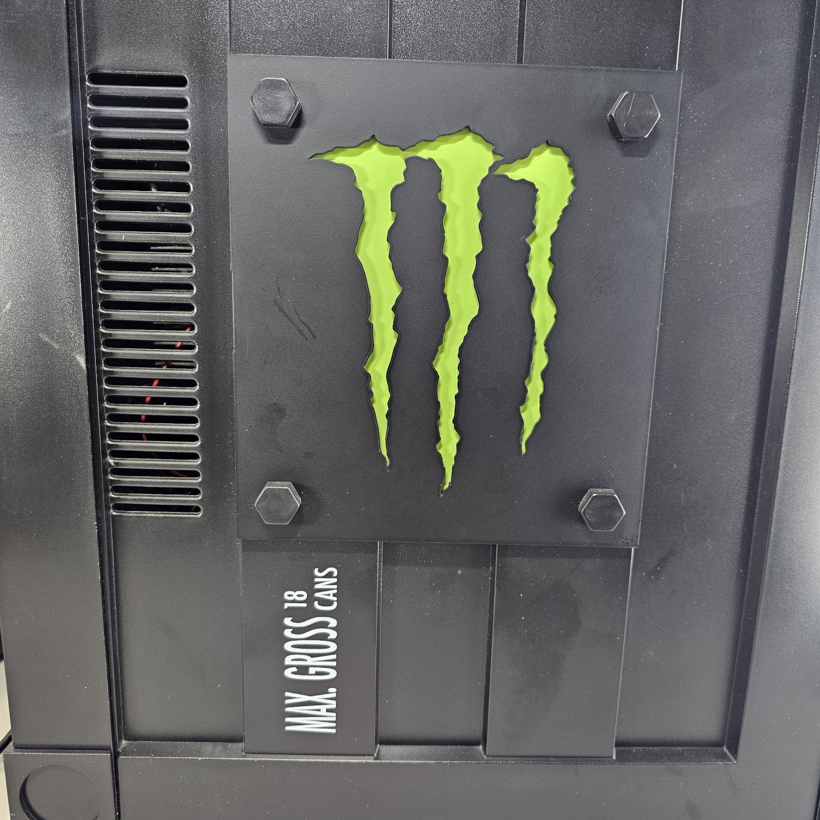 Monster Energy Mini Fridge Desktop Storage Countertop Display 19 x 16 x 12