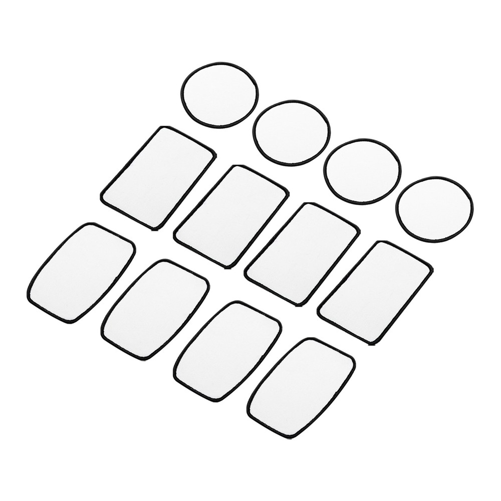 60pcs Sublimation Patch Blank 3 Shape White with Black Border