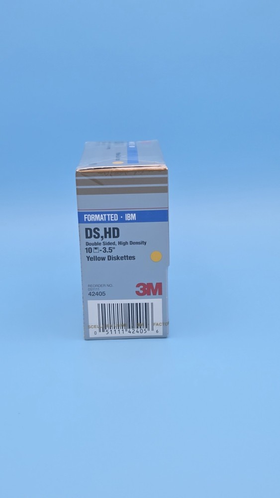 3M Imation IBM Formatted High Density 3.5" Floppy Diskettes COLOR YELLOW