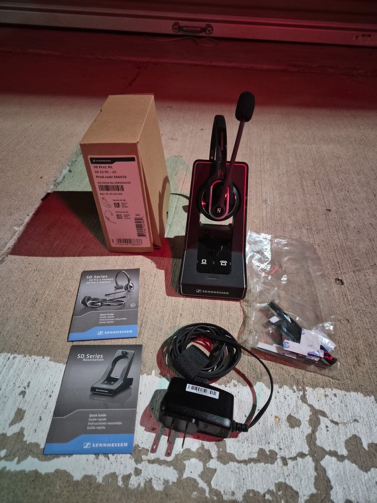 New Sennheiser SD Pro 1 Single-Sided Wireless DECT Headset & Base 506010