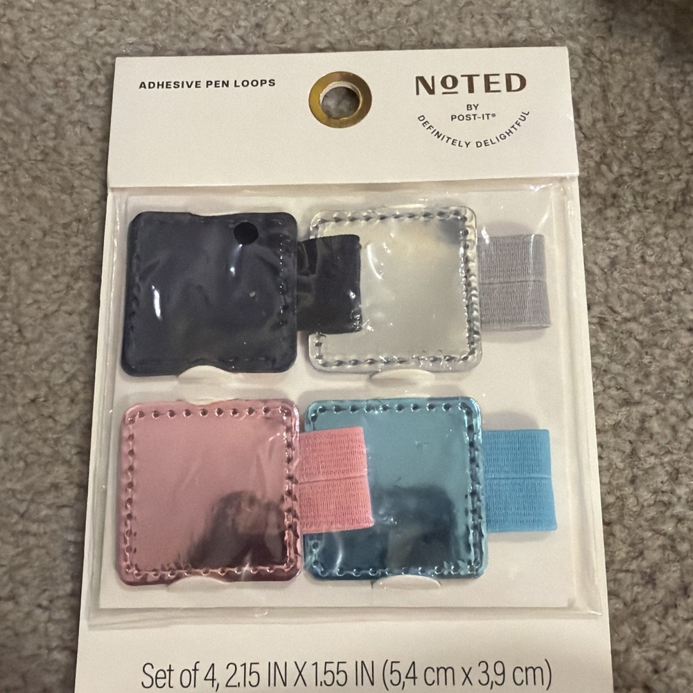 Adhesive Pen Loops Noted By Post It