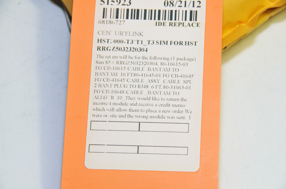 JDSU Acterna HST-3000 T1 / T3 SIM Service Interface Module Kit NIB with Cert