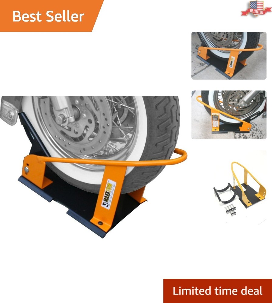 Heavy-Duty Motorcycle Wheel Chock for Secure Transport - Universal Compatibility