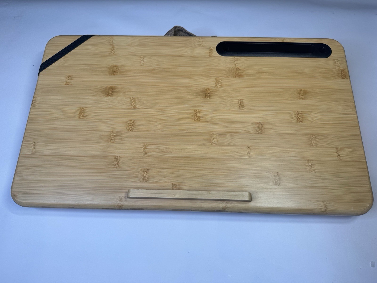 Wishacc Portable Bamboo Lap Desk Laptop Stand Working w/Handle Home Office Wood