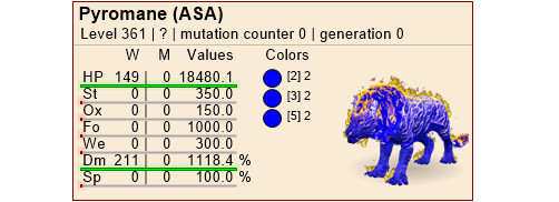 Ark ASA Xbox/PC/PS5 PVE Solid 2 Pyromane baby Breeding Pair Level 361