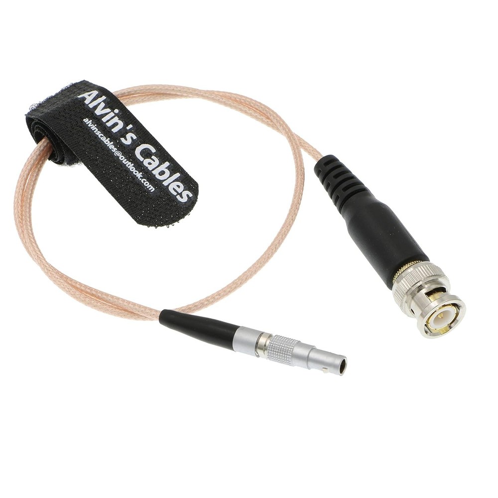 US-Based Timecode Input Cable for Red Scarlet Epic 4 Pin to BNC Overmolded 20in