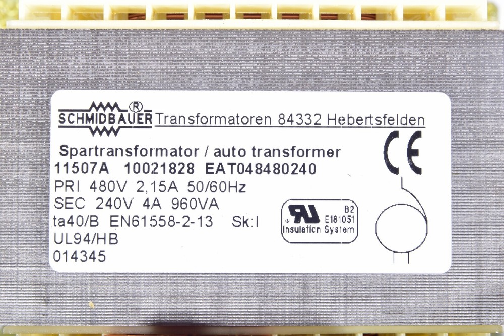 SCHMIDBAUER EAT048480240, 11507A, Auto Transformer