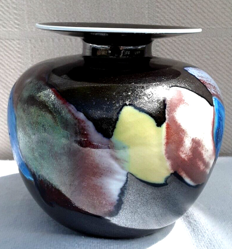 Studio Art Vase 5 1/4" tall signed MAR