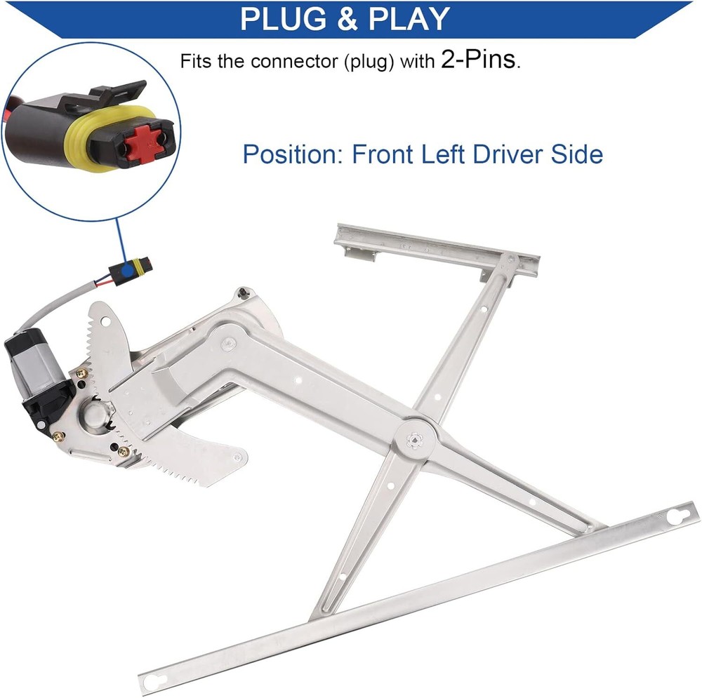 Front Driver Side Window Regulator W/ Motor For 1994 - 2001 Ram 1500 2500 3500