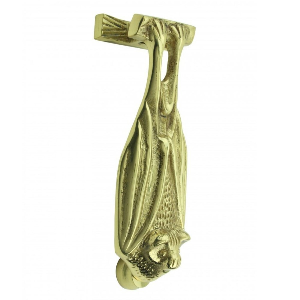 Solid Brass Vampire Bat Gothic Style Door Knocker with Lacquer Finish
