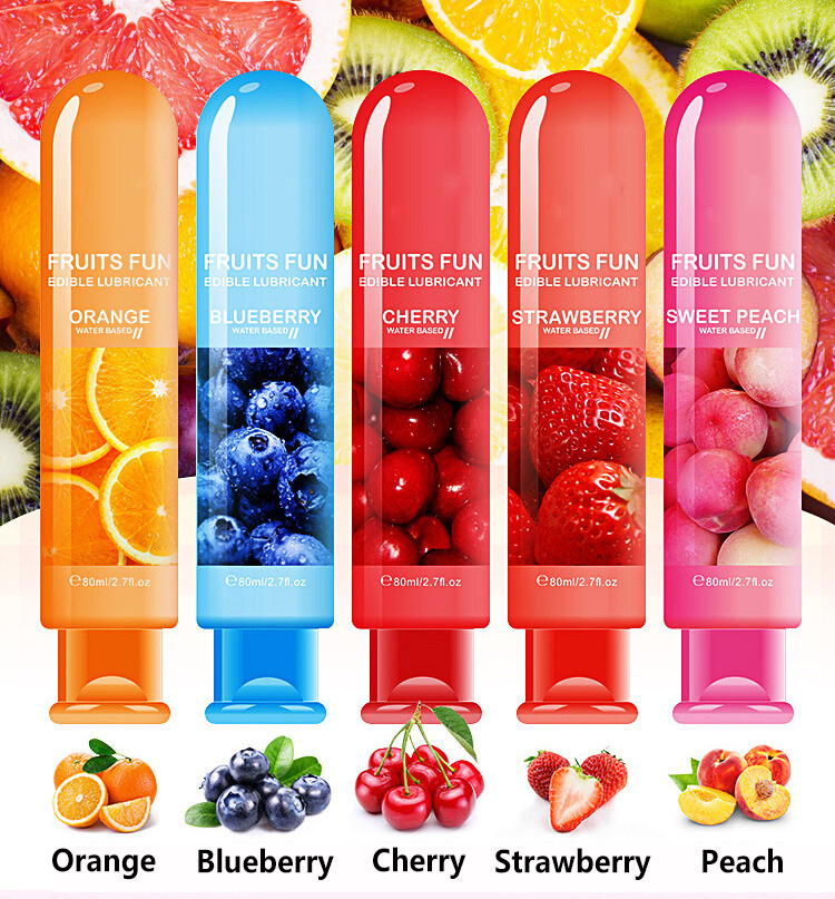 Edible Fruit Flavor Adult Lubricant Gel Lube Edible Oral Sex Sexual Massage Oil