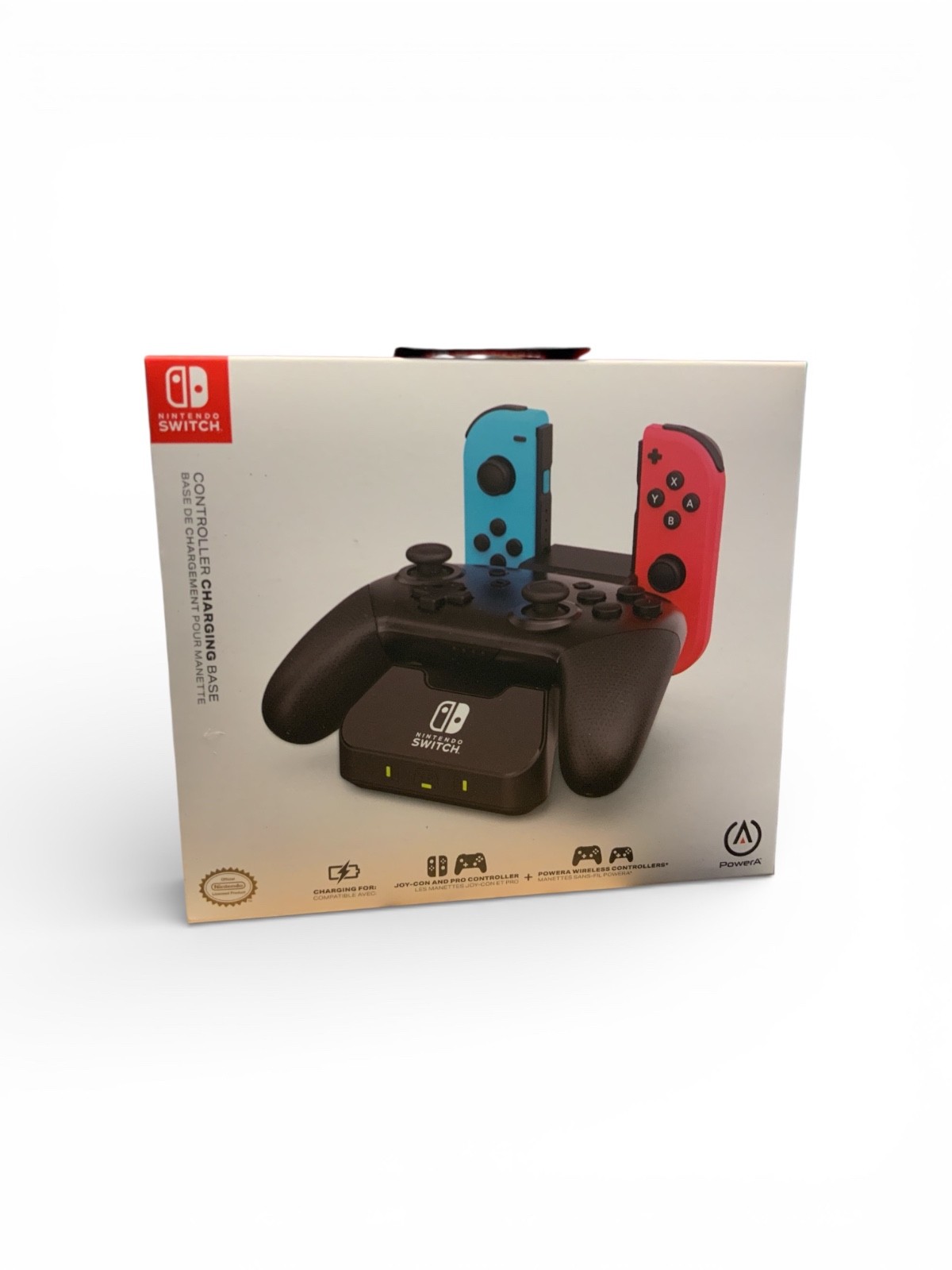 PowerA Controller Charging Base for Nintendo Switch Joy-Con & Pro Black
