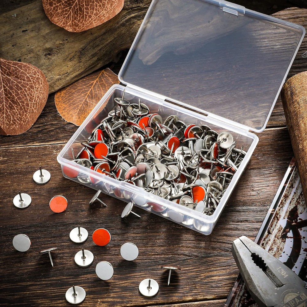 200 Pack Reflective Tacks Trail Marking White, Orange