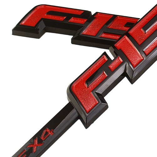 2Pc Set Front Fender Emblem Badge For 2009-2014 F150 FX4 Red Black
