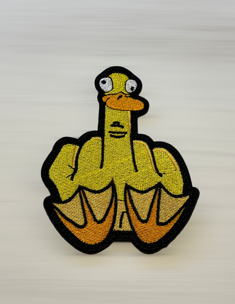 Middle Finger Duck You Give the Bird Tactical morale Patch Hook Loop