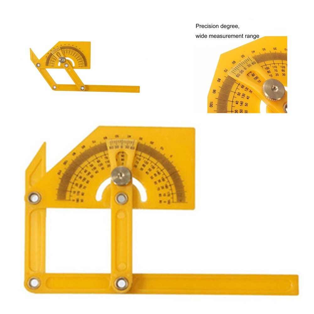 Plastic Angle Finder Protractor Goniometer Miter Gauge Arm Measuring Ruler Tool