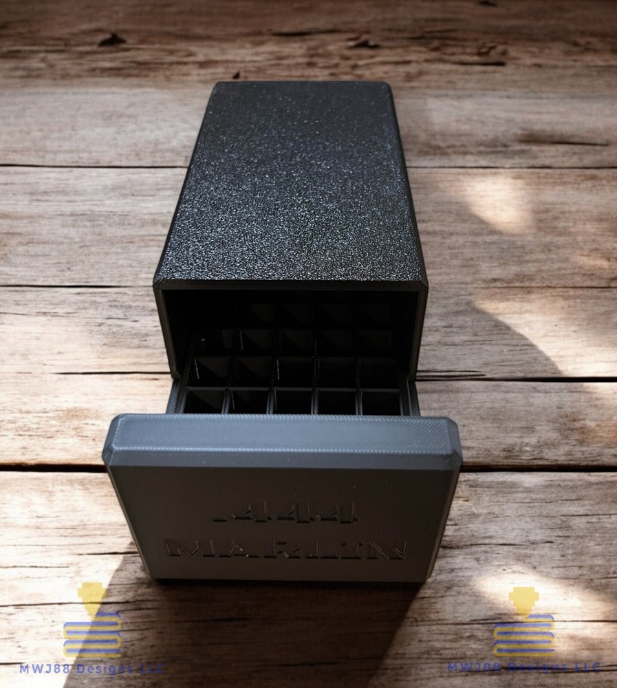 Sliding .444 Marlin Ammo Storage Box Case - 50rd Round - Multiple Colors!