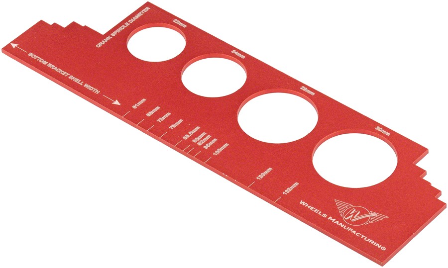Aluminum Bottom Bracket Gauge for Shell Width, Diameter & Spindle Measurement