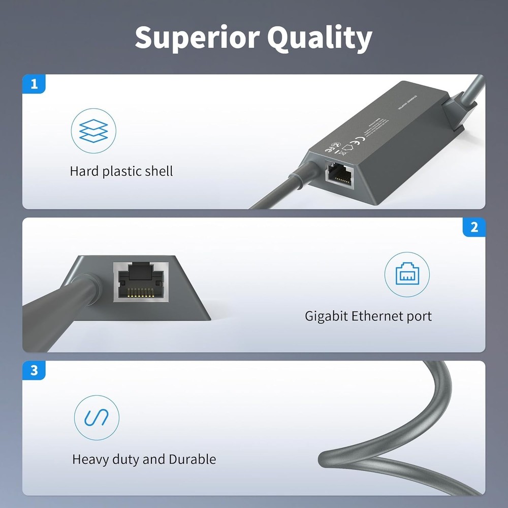 Starlink Gen 2 Ethernet Adapter - Plug & Play for Seamless Connectivity