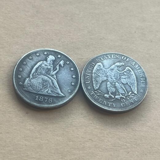 Lot of 4 1875-1878 Twenty-Cent Piece Silver Coin Seated Liberty