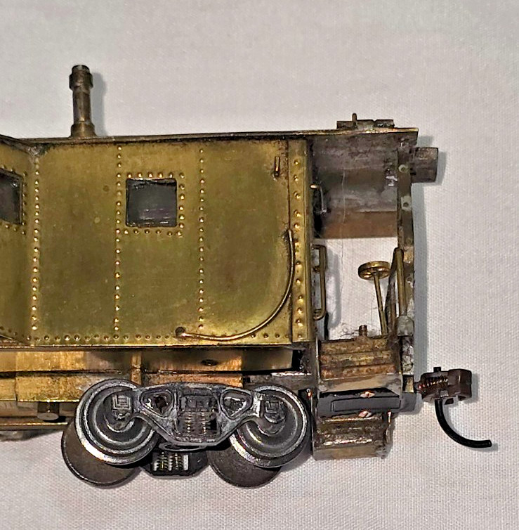 Vintage HO Gauge Unpainted Brass Metal Bay Window Caboose Knuckle Couplers READ