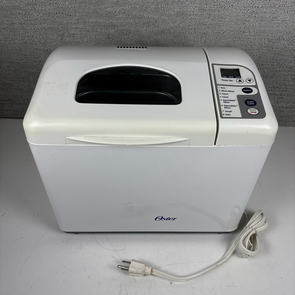Oster Bread Maker Machine Model 5834 Automatic Dough Bake White Tested