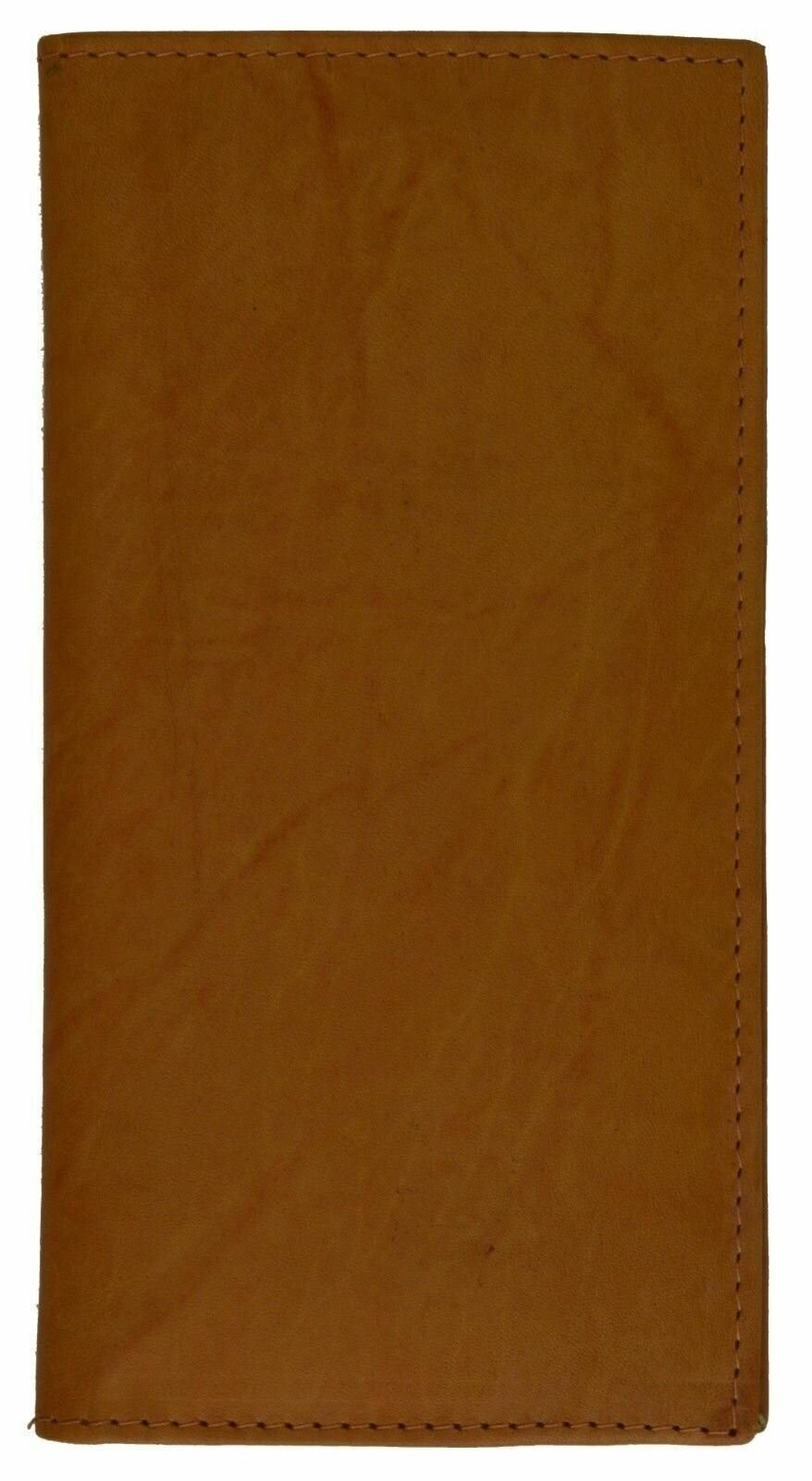 Genuine Leather PLAIN Checkbook Cover Tan NEW!!!