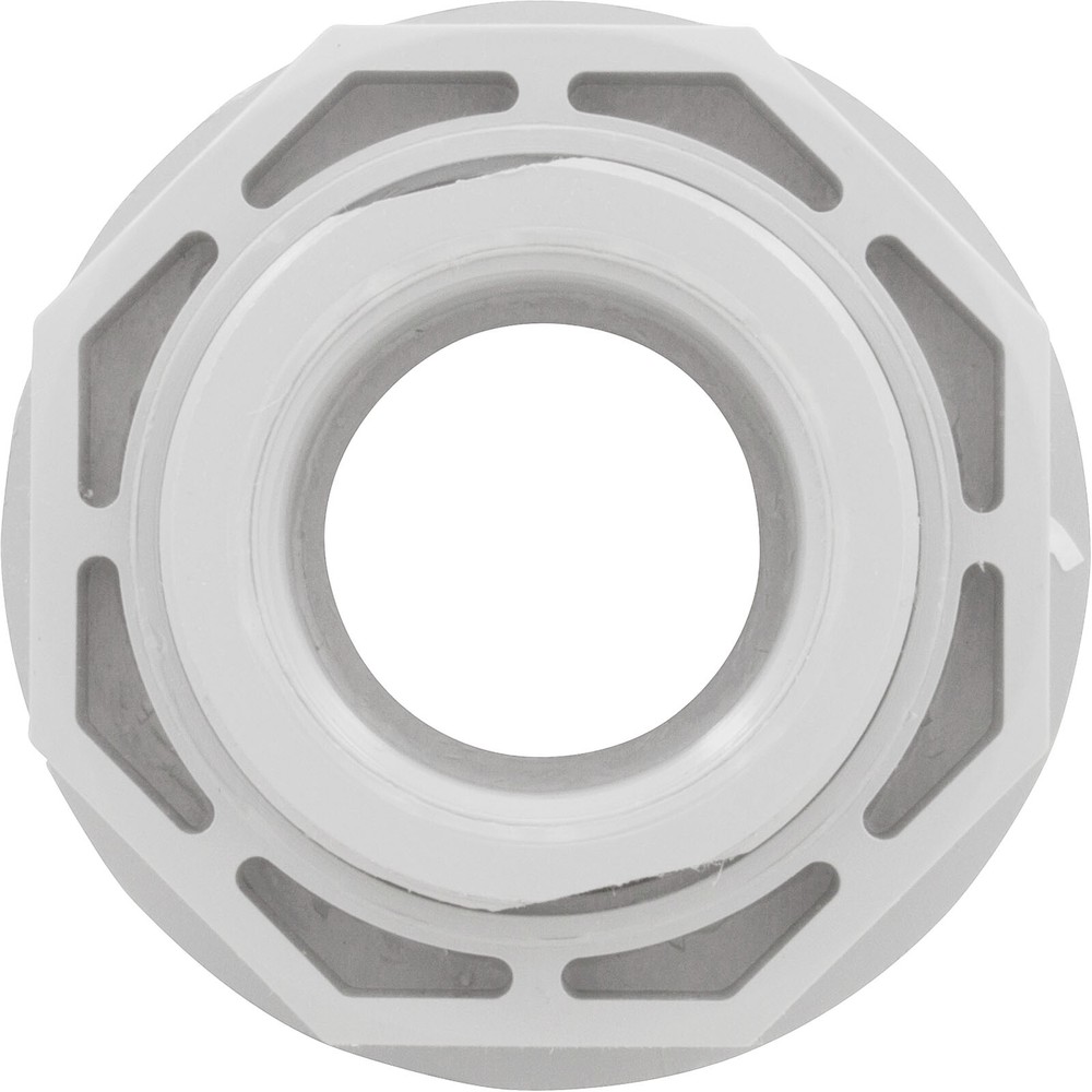 Wall Fitting, CMP, 3"hs, 1-1/2"mpt, 3-5/8"fd, w/Nut, White