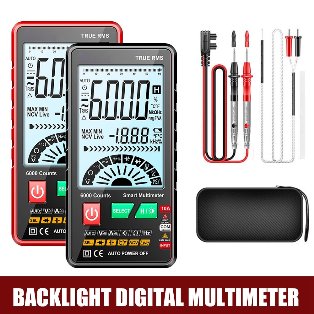 Digital Multimeter AC/DC Voltmeter Resistance Capacitance Temp Hz Meter Tester