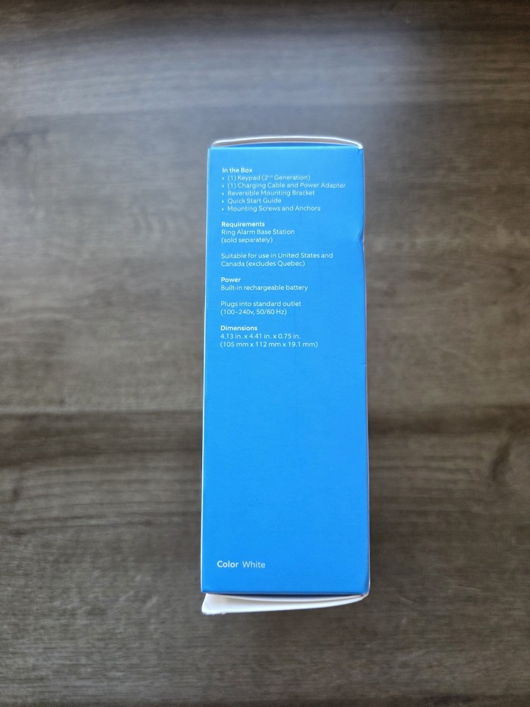 New Ring Alarm Keypad 2nd Second Gen Mountable Wireless