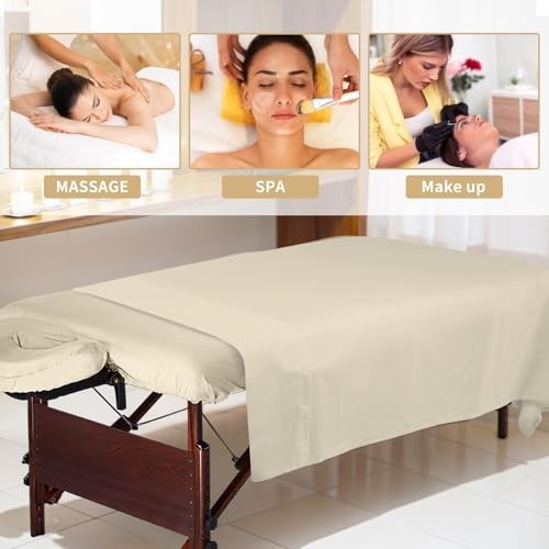 Premium Microfiber Massage Table Sheets Set - 3 Piece Cover, Fitted Sheet & Face