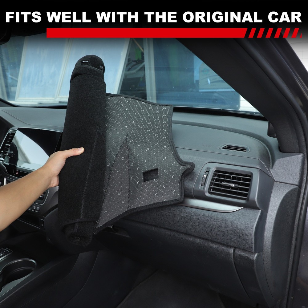 Black Sun Protector Dashboard Mat Dash Cover Dashmat Pad For Honda Pilot 2016-22