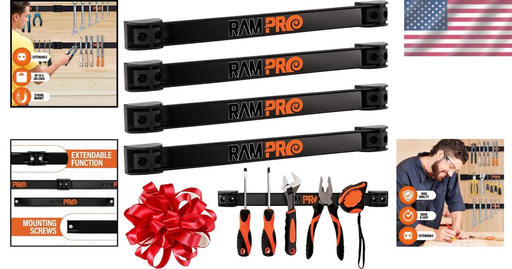 Tool Magnet Bar - Strong & Durable, Mounting Screws Inc.