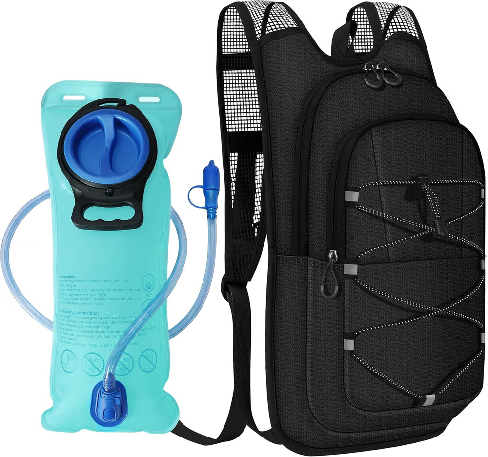 Hydration Backpack - Lightweight Water Backpack with 2L Water Bladder Bag, Runni