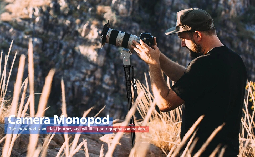 Manbily Camera Monopod, E-222 (Red&Black）Camera Monopod