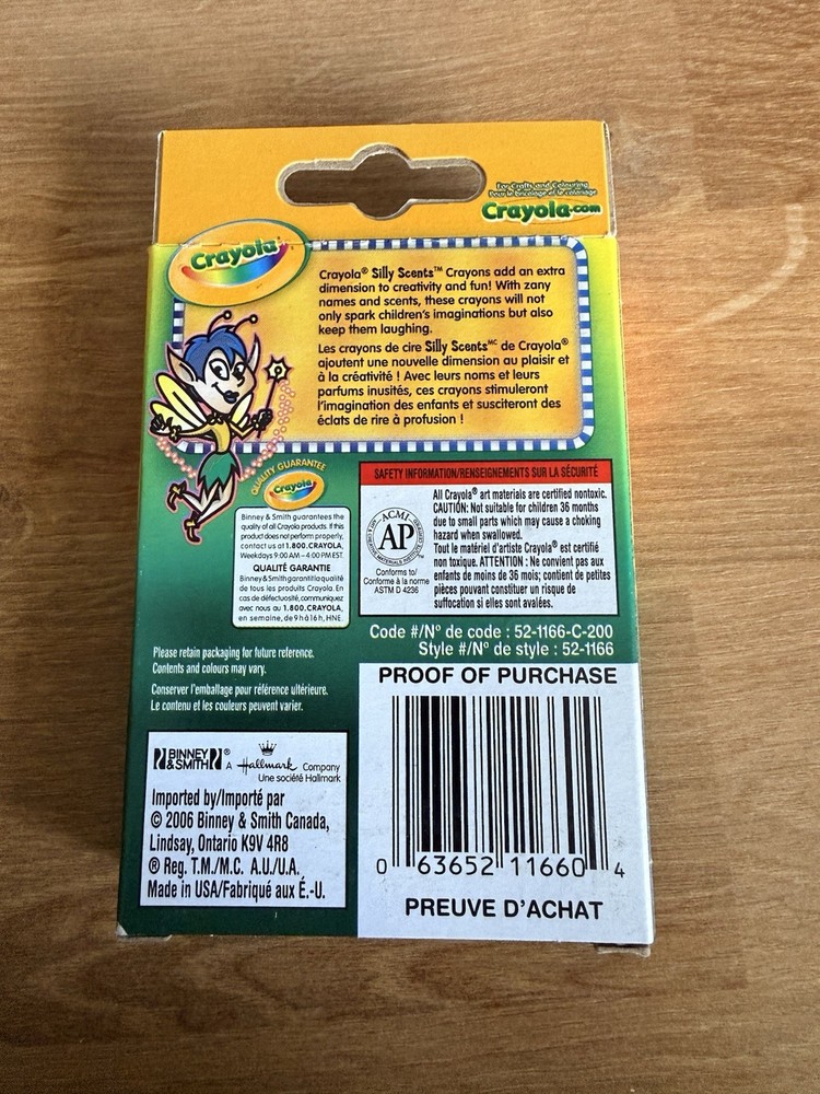 Crayola Silly Scents Crayons Binney & Smith 16 Box 2006